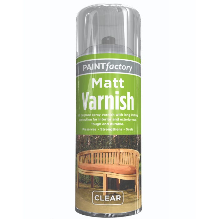Paint factory Varnish Matt Clear Interior Exterior 400ml Paint factory Varnish Matt Clear Interior Exterior 400ml